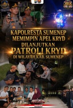 Pimpin Apel dan Patroli KRYD, Sekaligus Luncurkan Layanan “HALO KAPOLRESTA”, Begini Kata Kapolresta Sumenep