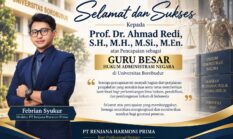 Prof. Ahmad Redi Raih Gelar Guru Besar HAN, Febrian Syukur: Capaian Membanggakan