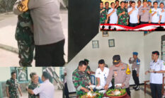 Pelukan Mesra Kapolsek Gapura Dengan Danramil Gapura Dalam Bingkaian Harmoni HUT Ke-81 TNI
